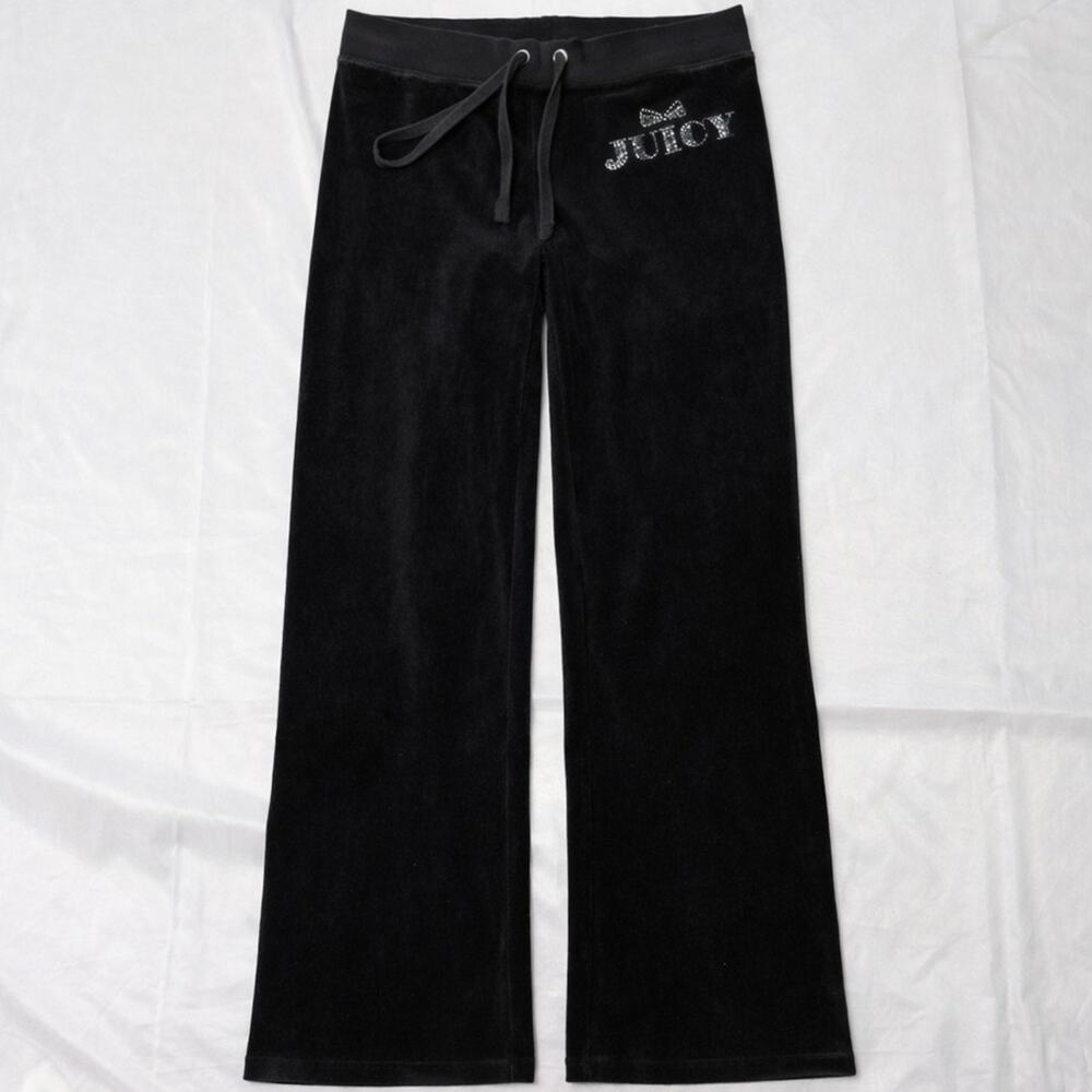 Y2K Juicy Couture Vintage Bling very RARE Black Track Pants